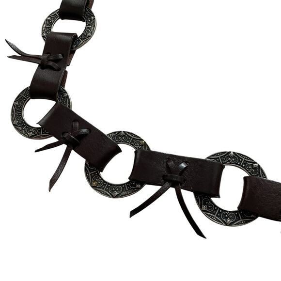 Vintage‎ leather fringe ring belt - Picture 2 of 4